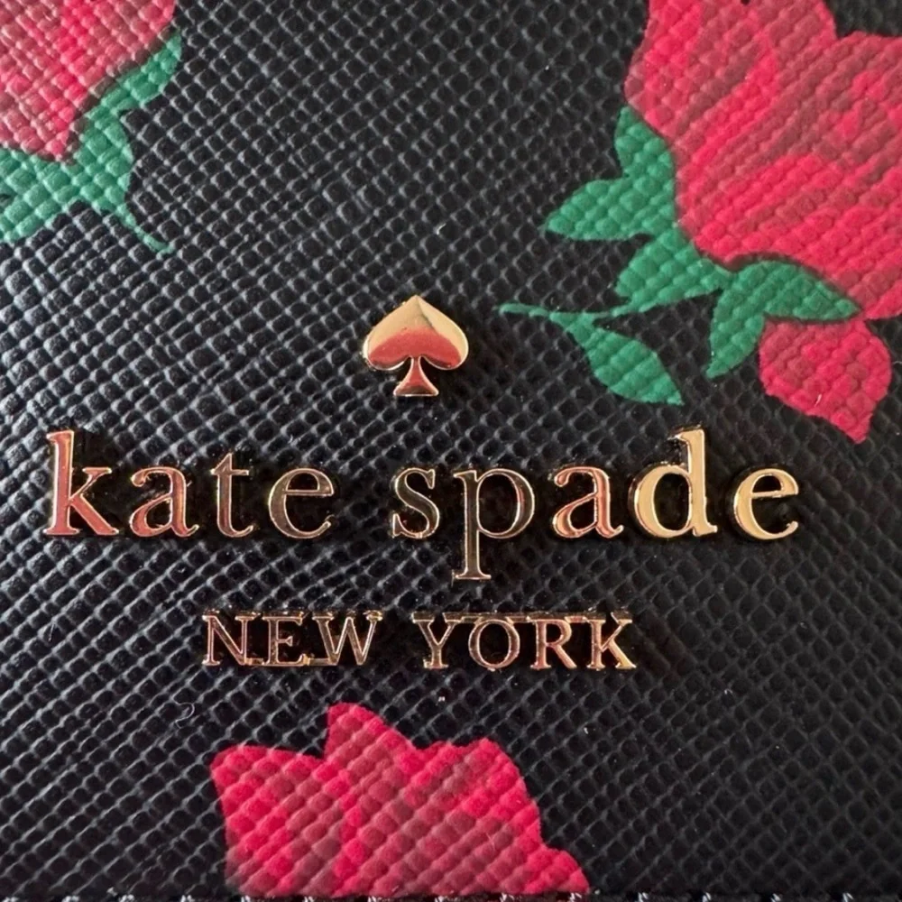 Kate Spade Black Red Leather Jewelry Travel Organizer